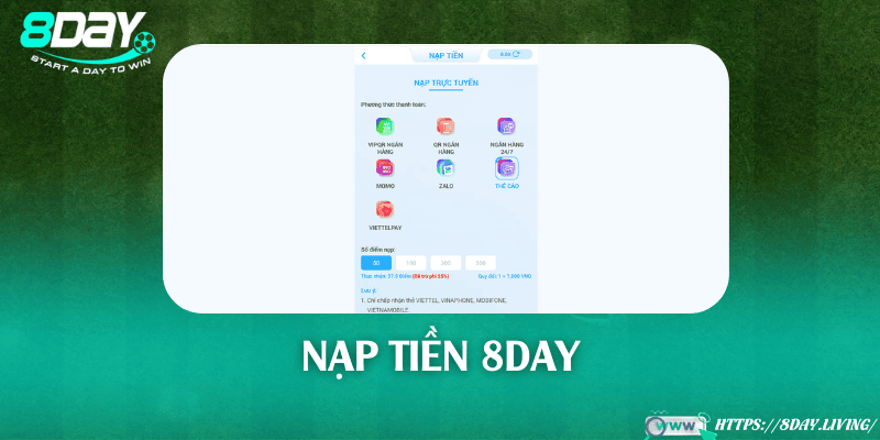 Nạp tiền 8DAY
